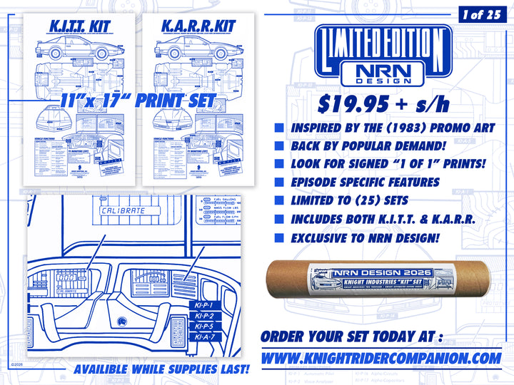 KNIGHT INDUSTRIES "KIT” 11 x 17 POSTER SET