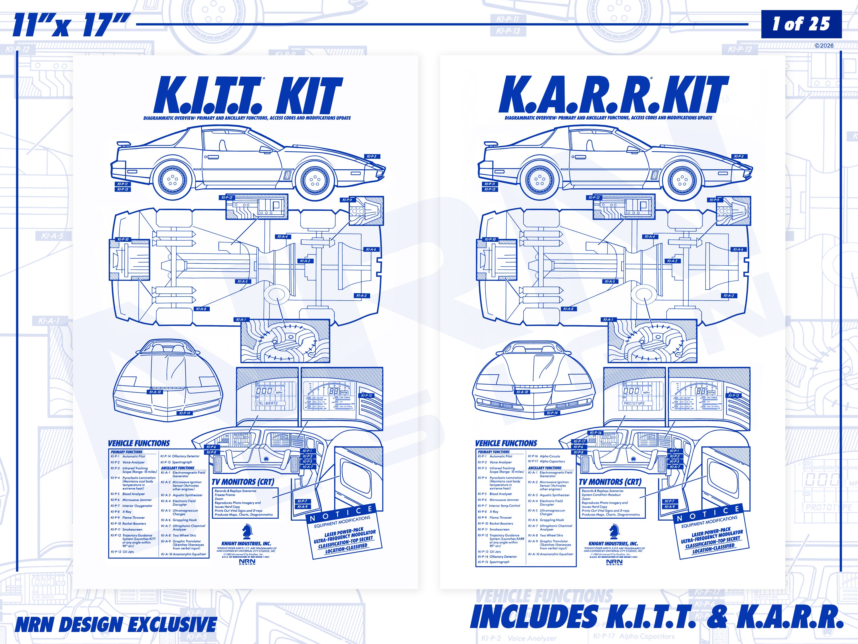 knight-industries-kit-11-x-17-poster-set