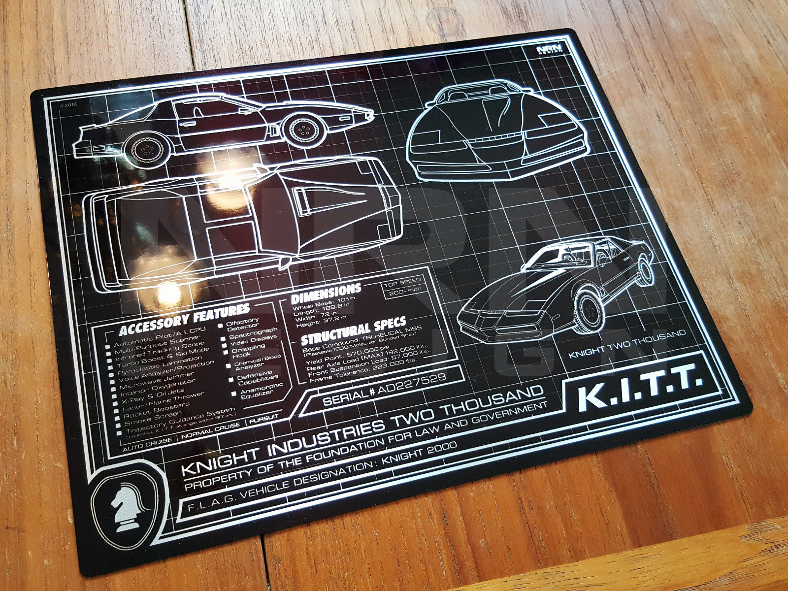 k-i-t-t-schematic-8-x-10-metal-plate